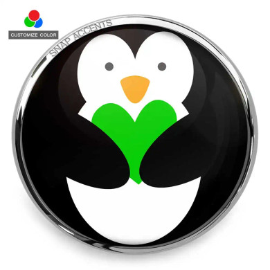 Custom Snap Jewelry Penguin Heart Snap Ginger Charm Magnolia Vine Button by SnapAccents