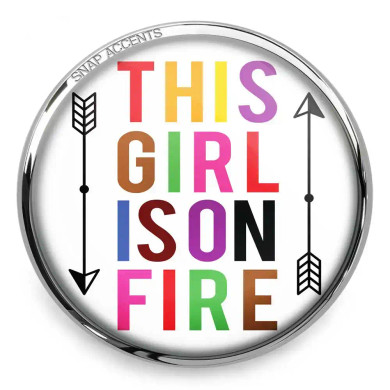 Custom Snap Jewelry 'This Girl Is On Fire' Snap Ginger Charm Magnolia Vine Button by SnapAccents