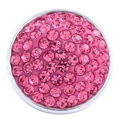 Custom Snap Jewelry Candy Rhinestone Snap - Pink Ginger Charm Magnolia Vine Button by SnapAccents