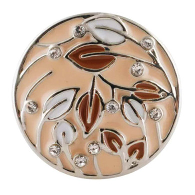 Custom Snap Jewelry Autumn Leaves Enamel Snap Ginger Charm Magnolia Vine Button by SnapAccents