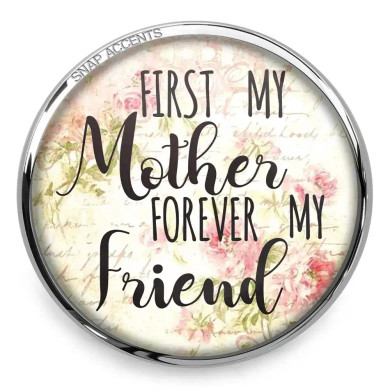 Custom Snap Jewelry Mother Forever Friend Snap Ginger Charm Magnolia Vine Button by SnapAccents