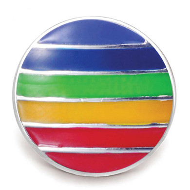 Custom Snap Jewelry Rainbow Colorful Enamel Snap Ginger Charm Magnolia Vine Button by SnapAccents