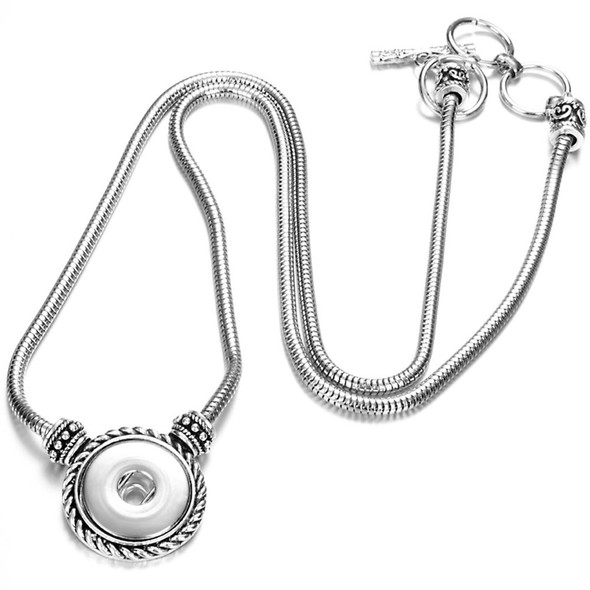 Custom Snap Jewelry Snap Set - Metal Toggle Necklace, 1 Turquoise Snap (#04) Ginger Charm Magnolia Vine Button by SnapAccents