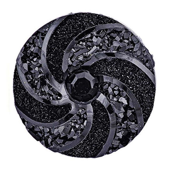 Custom Snap Jewelry Resin Swirl Snap - Black Ginger Charm Magnolia Vine Button by SnapAccents