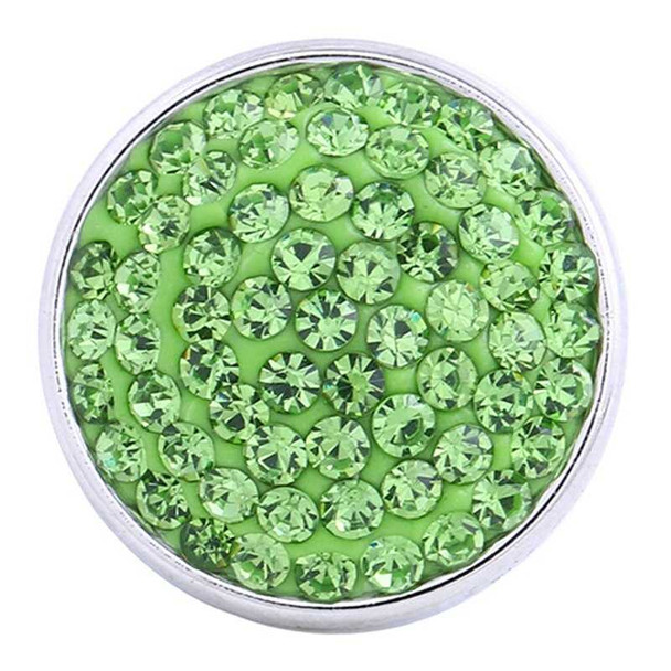 Custom Snap Jewelry Candy Rhinestone Snap - Lime Green Ginger Charm Magnolia Vine Button by SnapAccents