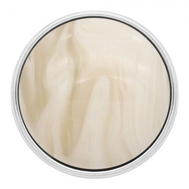 Marble Shell Acrylic Snap - Cream