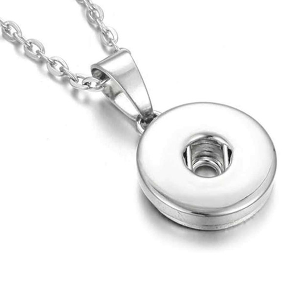 Custom Snap Jewelry Simple Snap Necklace - Stainless Steel Ginger Charm Magnolia Vine Button by SnapAccents