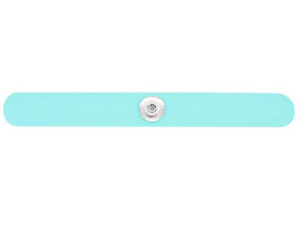 Custom Snap Jewelry Kids Slap And Snap Bracelet - Aqua Ginger Charm Magnolia Vine Button by SnapAccents