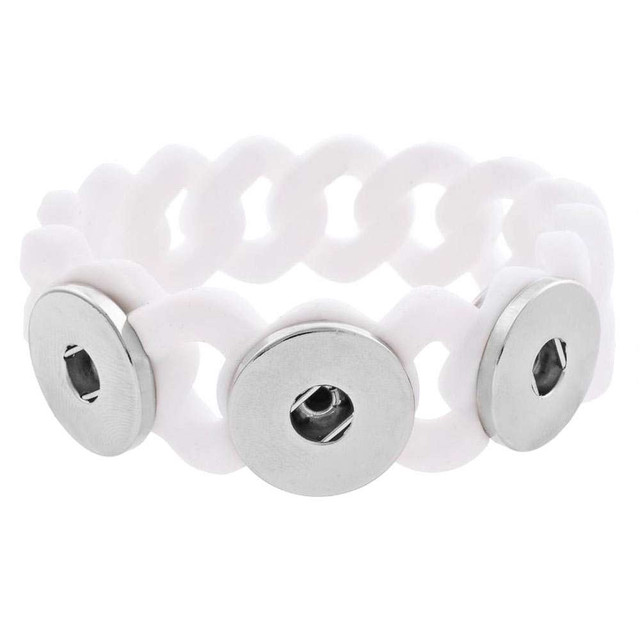 Royal Blue & White Reversible Silicone Witness Band Stretch Bracelet - Religious
