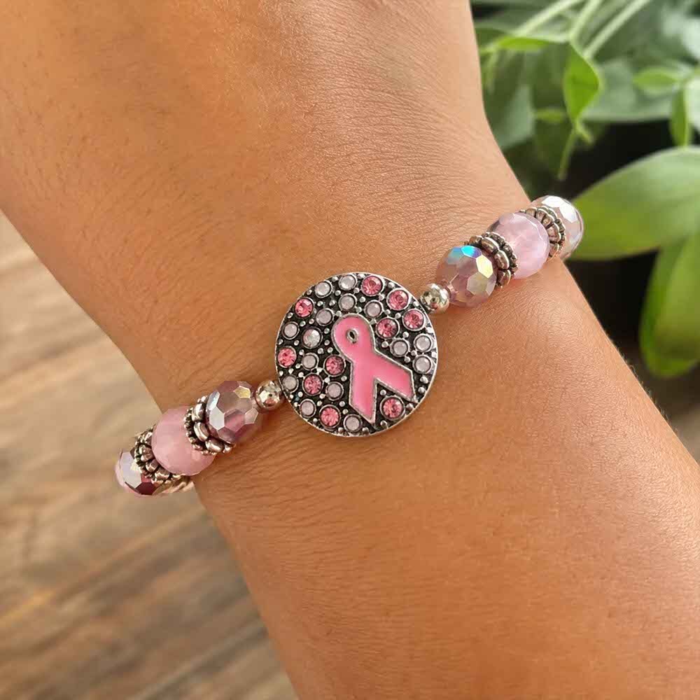 Custom Snap Jewelry Four Point Rhinestone Snap - Peach Ginger Charm Magnolia Vine Button by SnapAccents