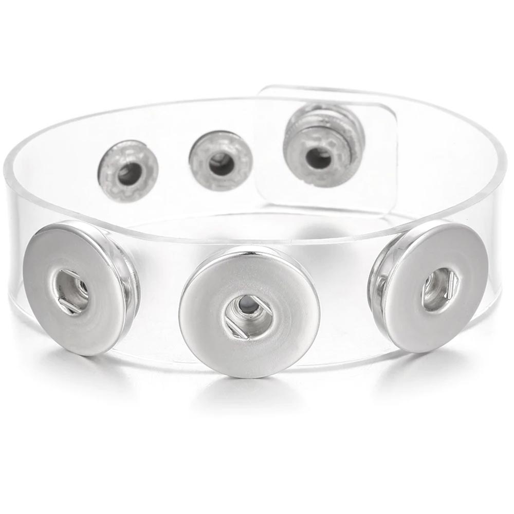 3 Snap Bracelet - Clear Plastic