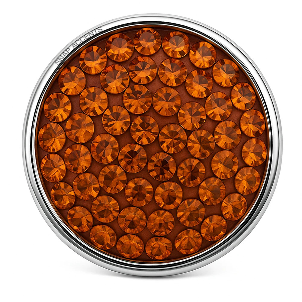 Candy Rhinestone Snap - Brown