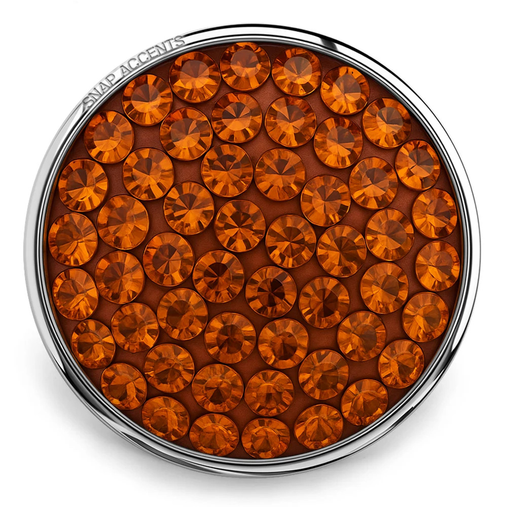 Candy Rhinestone Snap - Brown