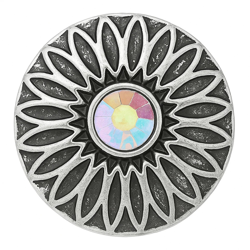 Vintage Daisy Flower Snap - Iridescent