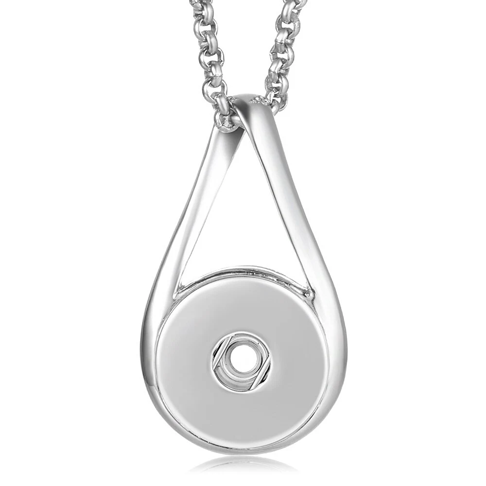 Teardrop Pendant Snap Necklace