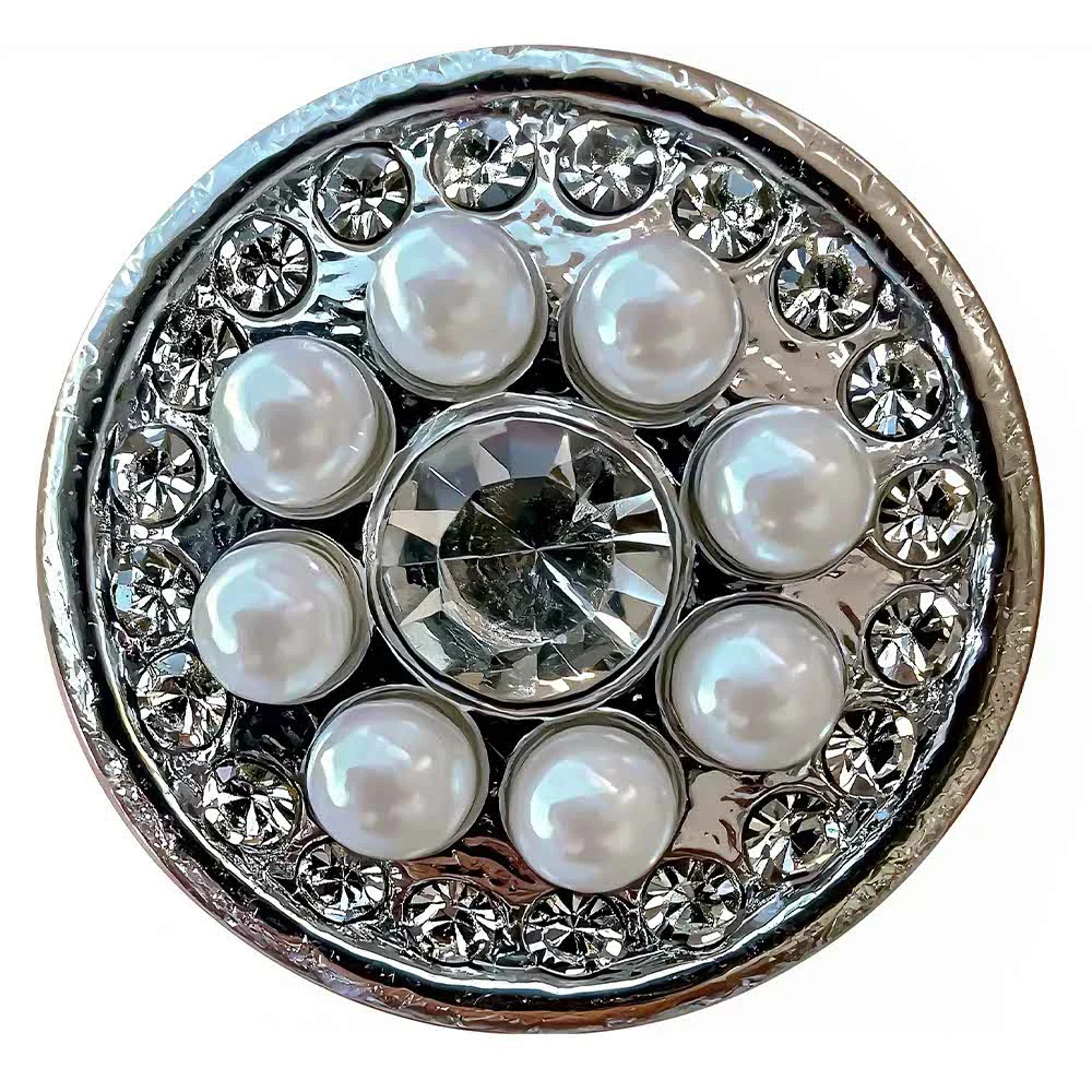 Pearled Rhinestone Snap