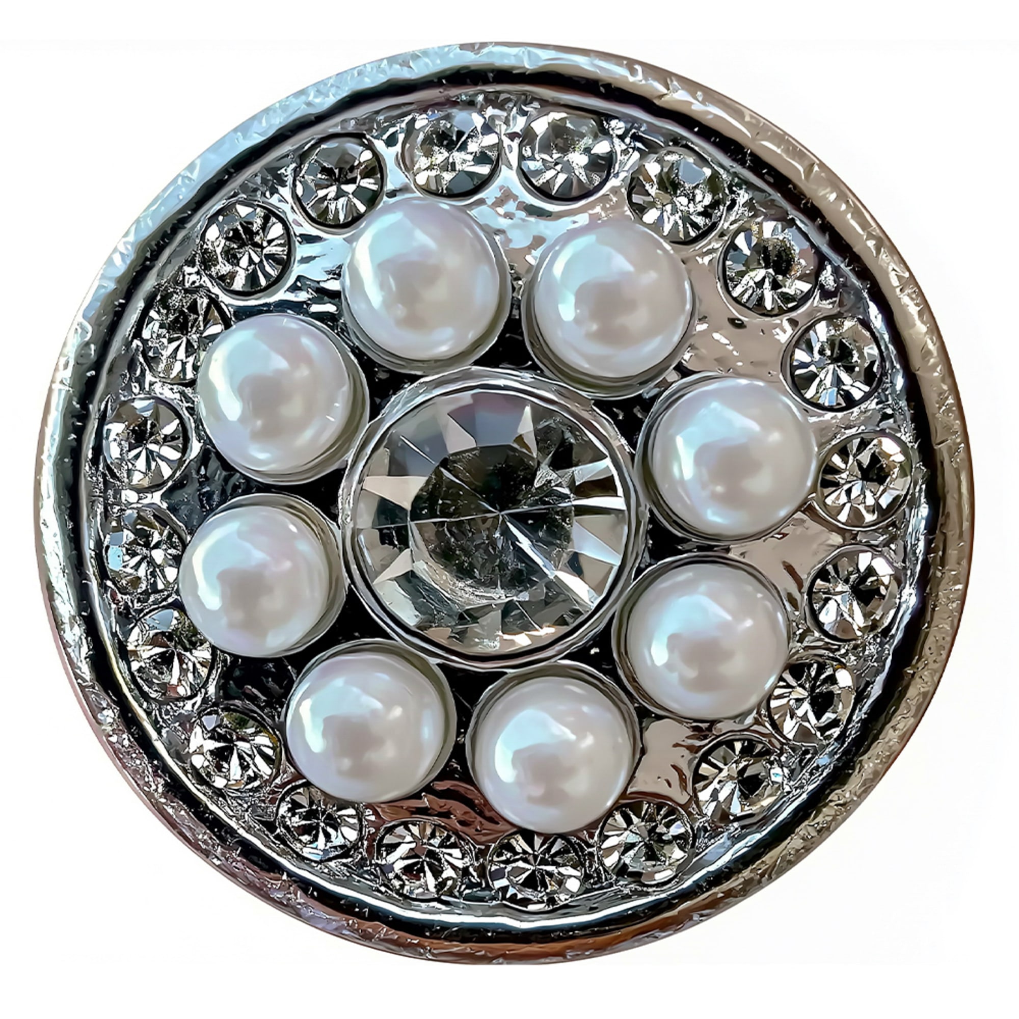 Pearled Rhinestone Snap