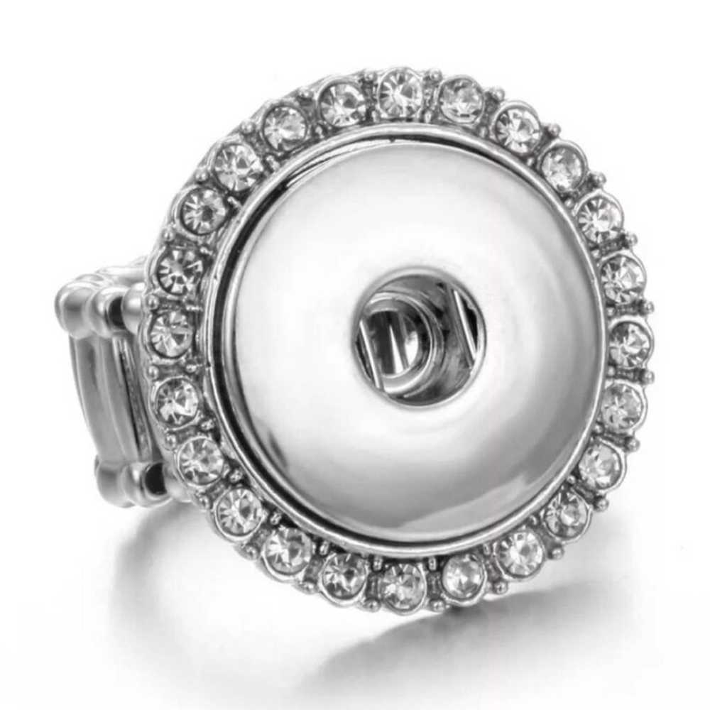 Snap Ring - Rhinestone Stretch, Bar Band