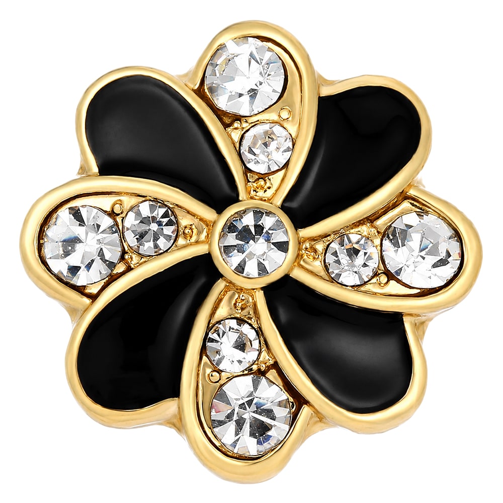 Windmill Flower Snap - Gold, Black