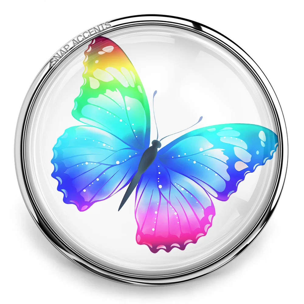 Colorful Butterfly Snap - Watercolor