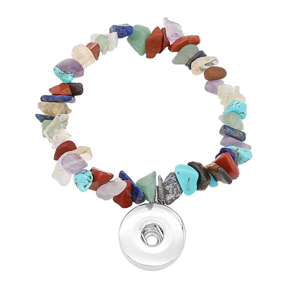 Stone Chip Stretch Snap Bracelet - Colorful