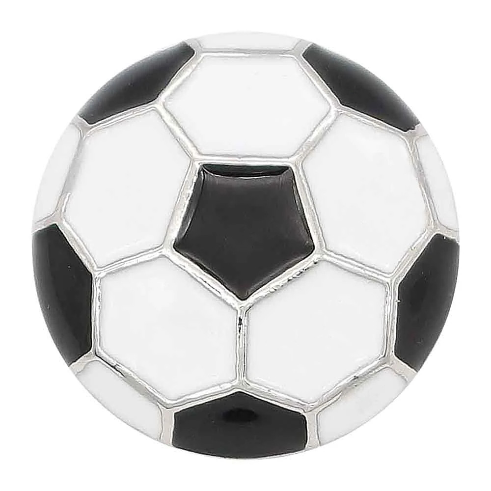 Soccer Ball Snap - Enamel White, Black