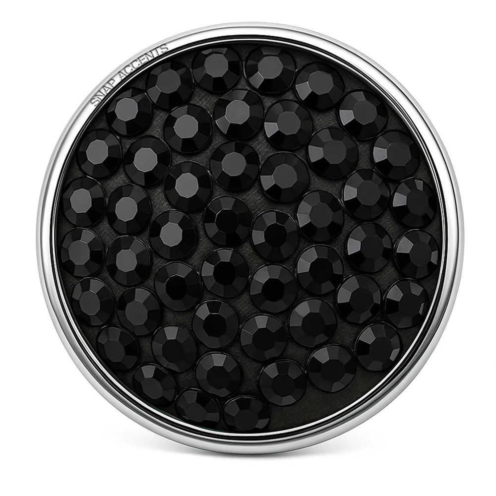 Candy Rhinestone Snap - Black