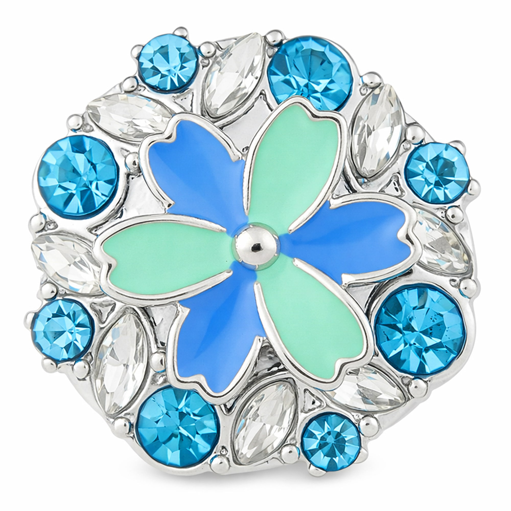 Abundant Flower Snap - Teal, Blue