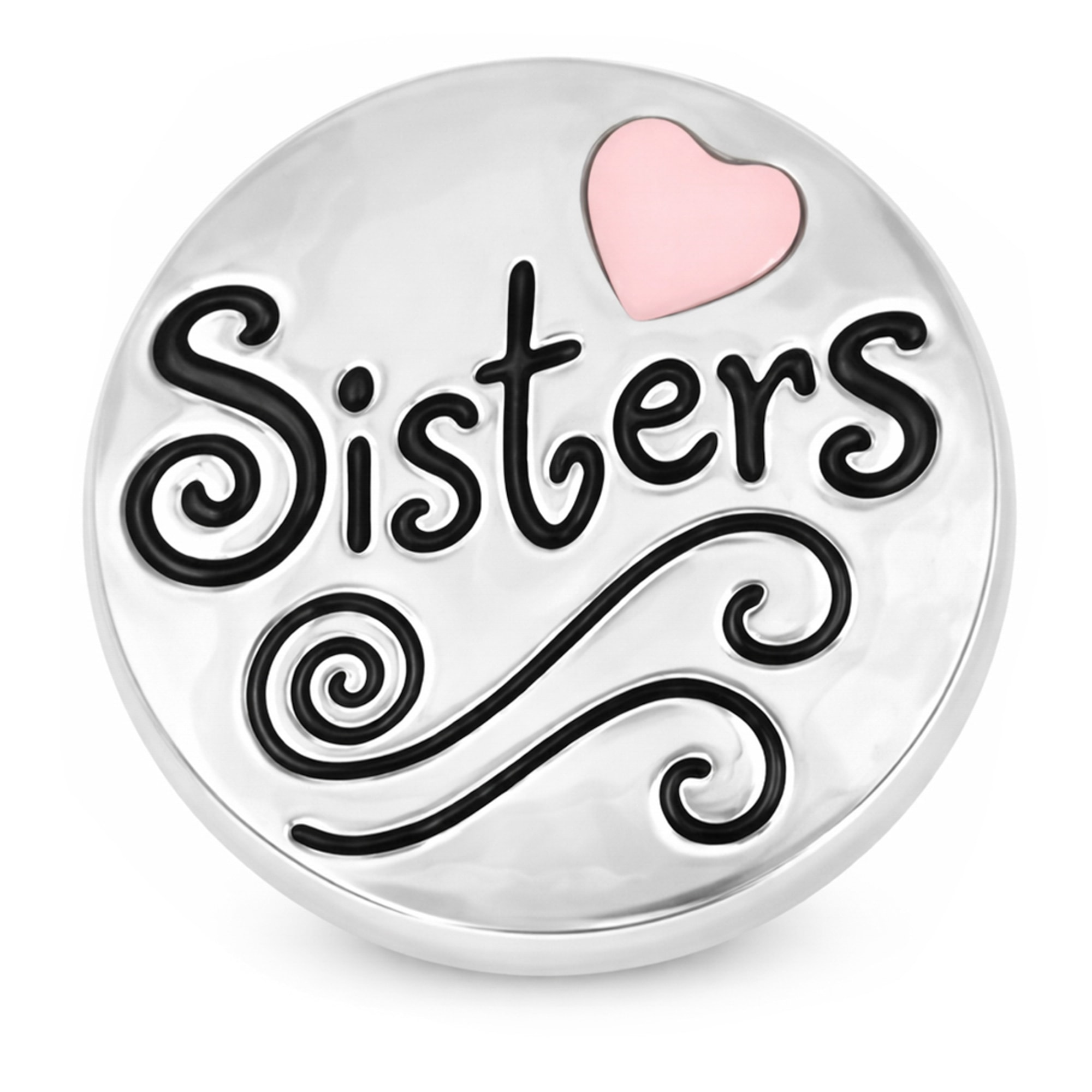 Sisters Heart Snap - Pink