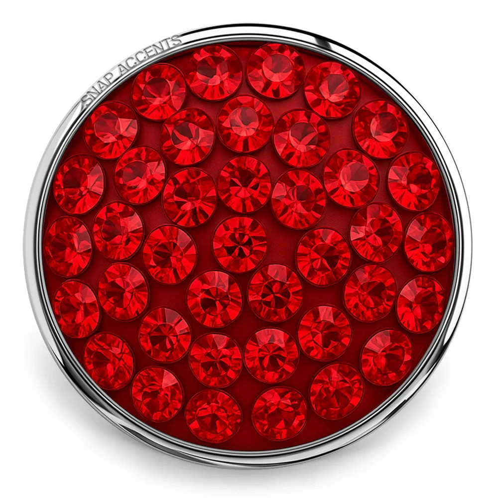 Candy Rhinestone Snap - Red