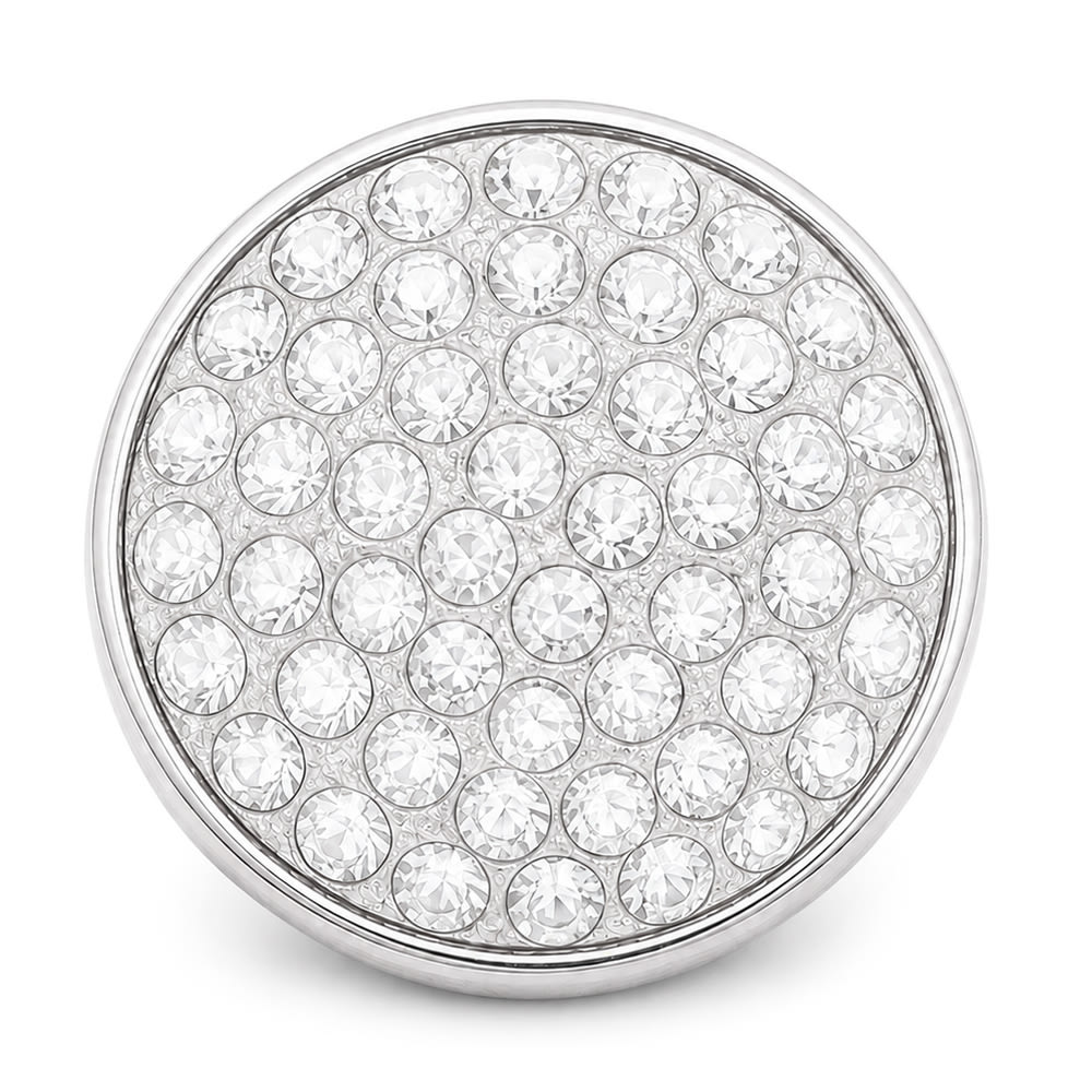 Candy Rhinestone Snap - White