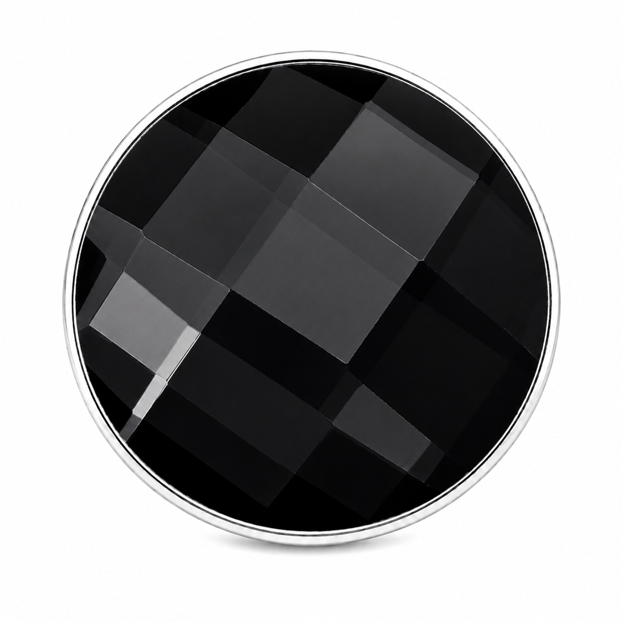 Simple Faceted Snap - Black