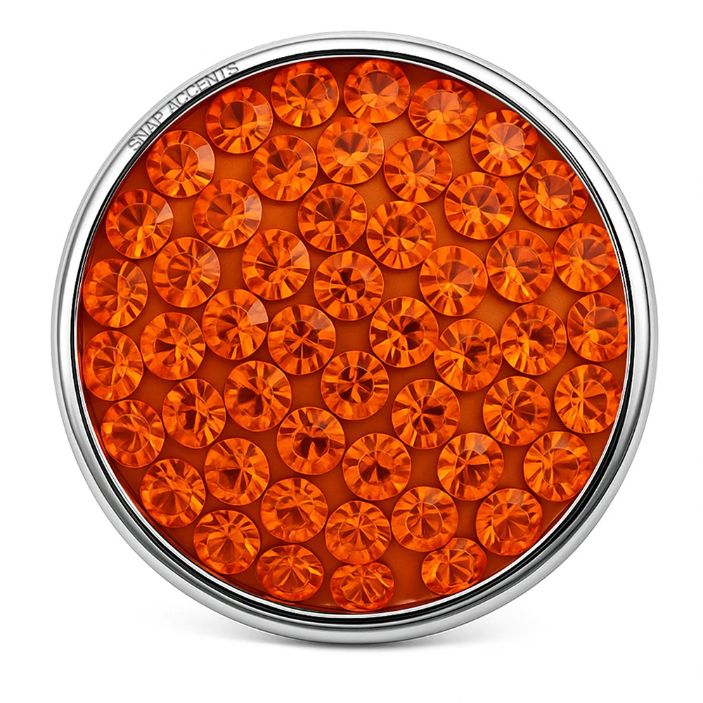 Candy Rhinestone Snap - Orange