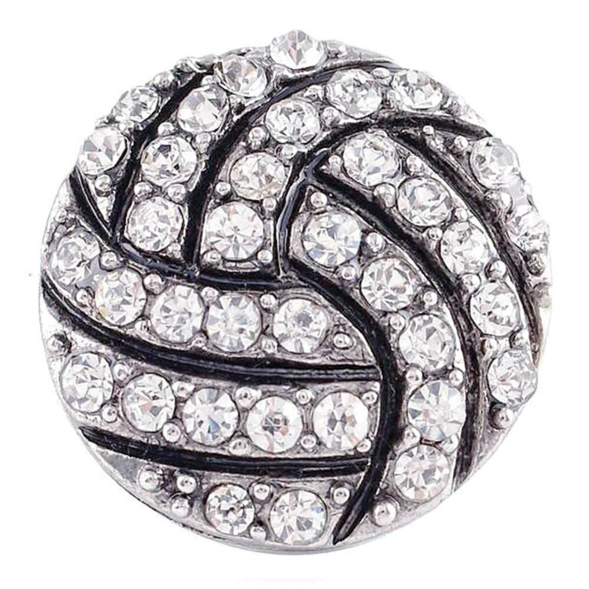 Volleyball Snap - Rhinestone Covered