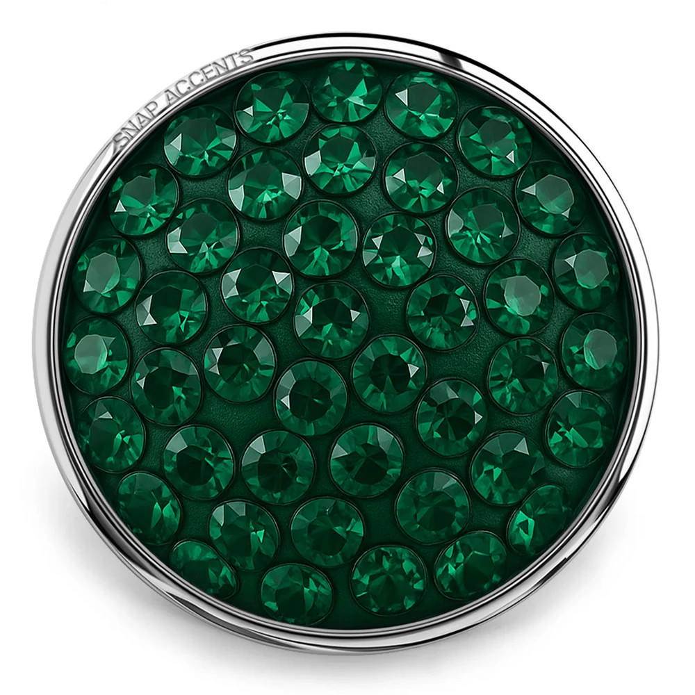 Candy Rhinestone Snap - Dark Green