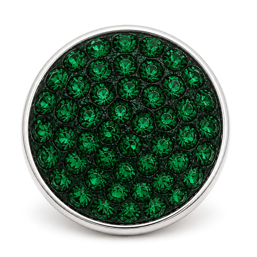 Candy Rhinestone Snap - Dark Green