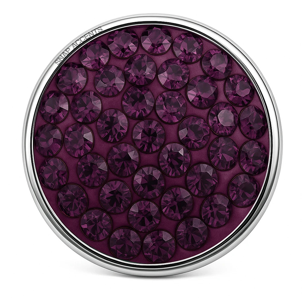 Candy Rhinestone Snap - Plum Purple