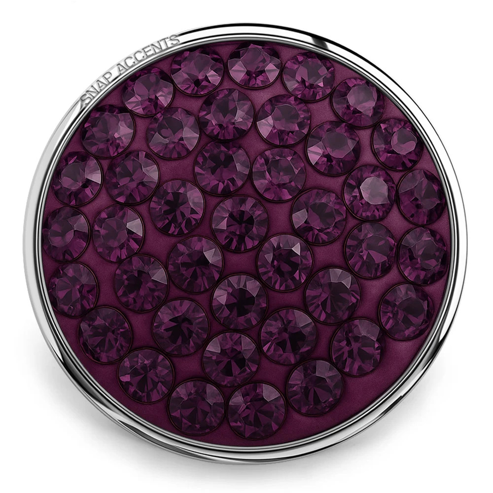 Candy Rhinestone Snap - Plum Purple