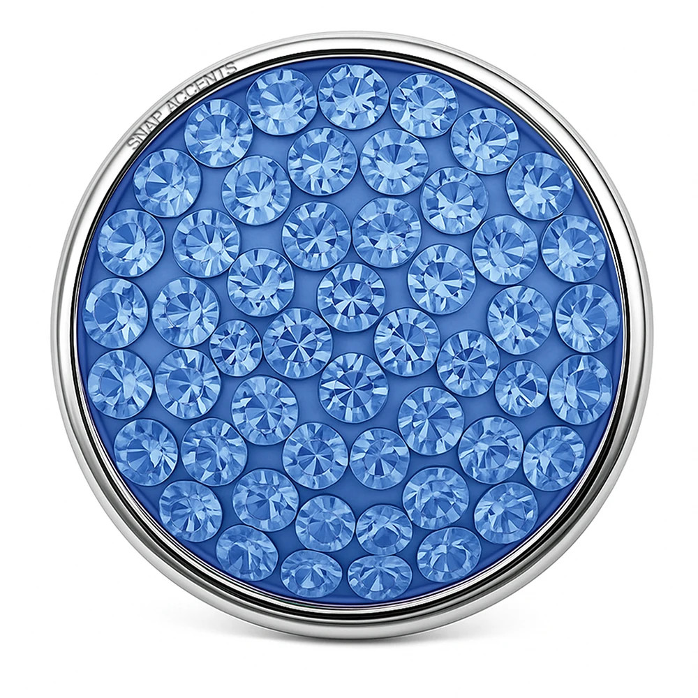 Candy Rhinestone Snap - Light Blue