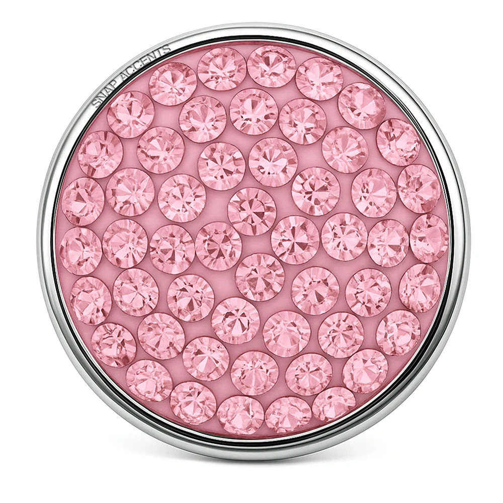 Candy Rhinestone Snap - Light Pink