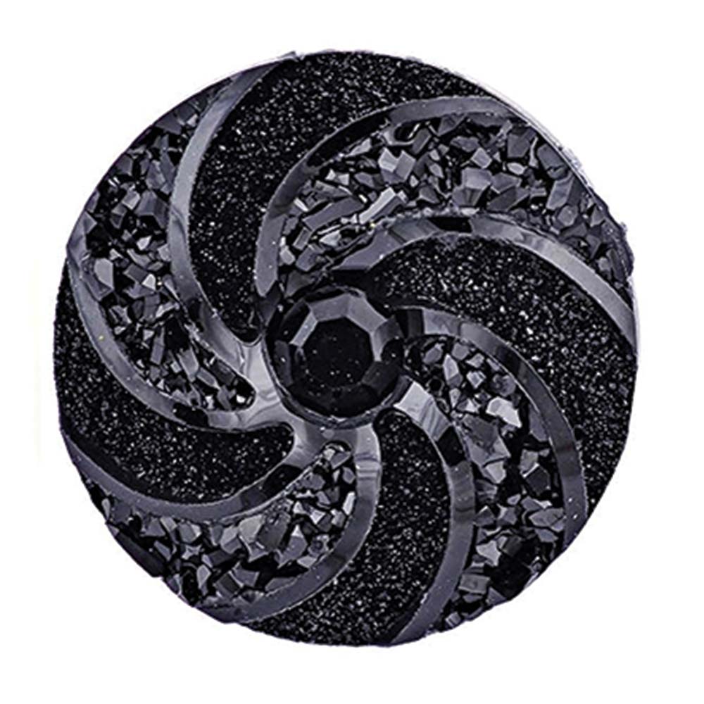 Resin Swirl Snap - Black