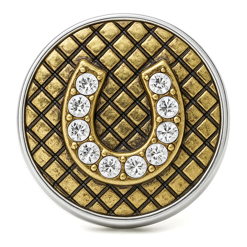 Golden Rhinestone Horseshoe Snap