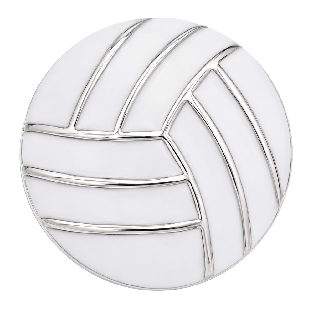 Volleyball Snap - White Enamel