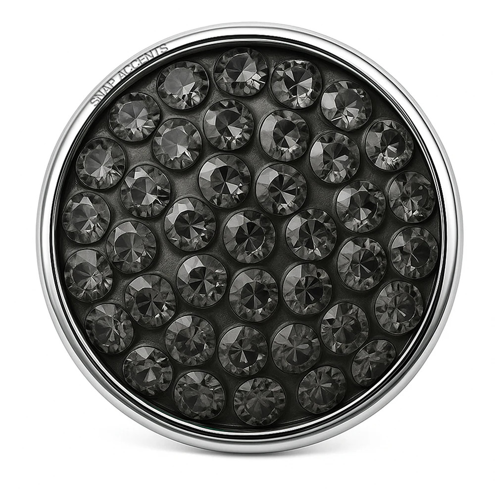 Candy Rhinestone Snap - Steel Gray