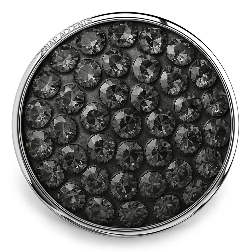 Candy Rhinestone Snap - Steel Gray