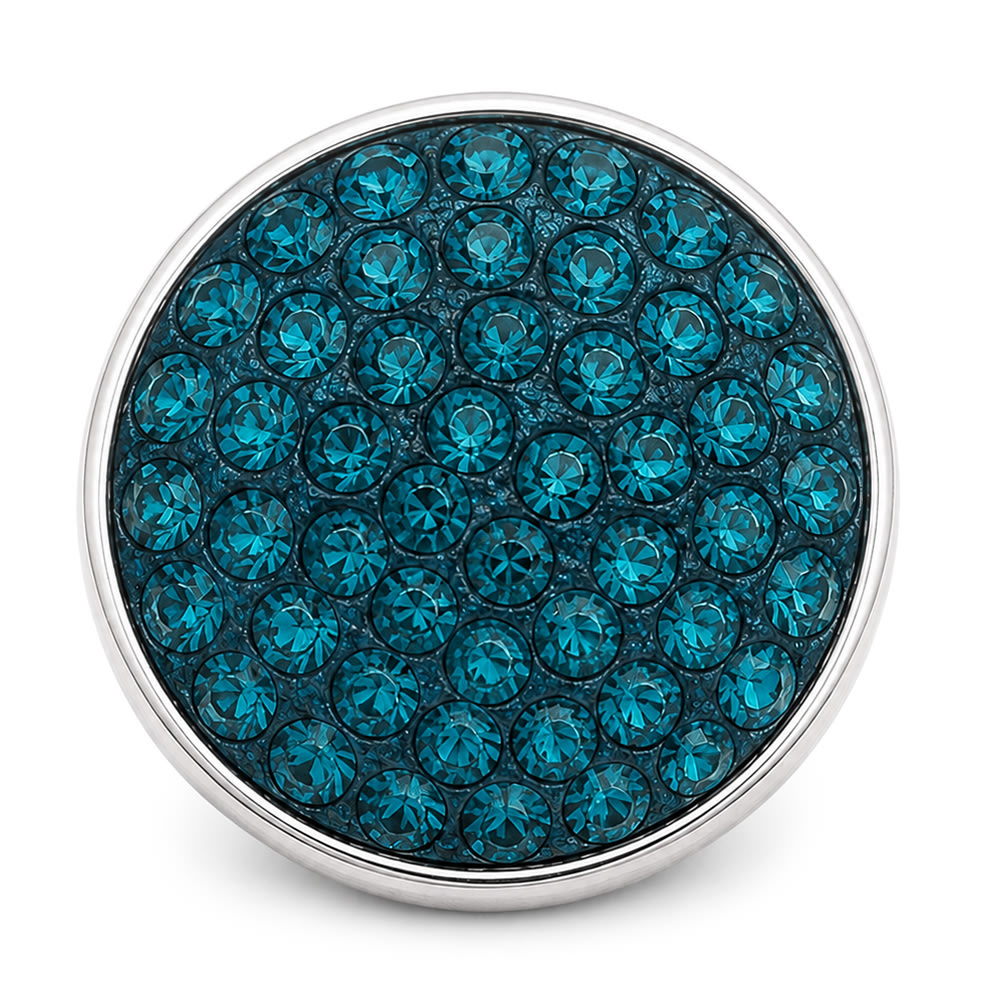 Candy Rhinestone Snap - Teal