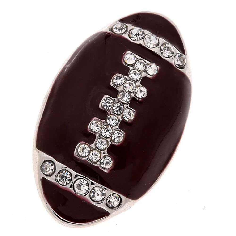 Football Snap - Enamel Rhinestone