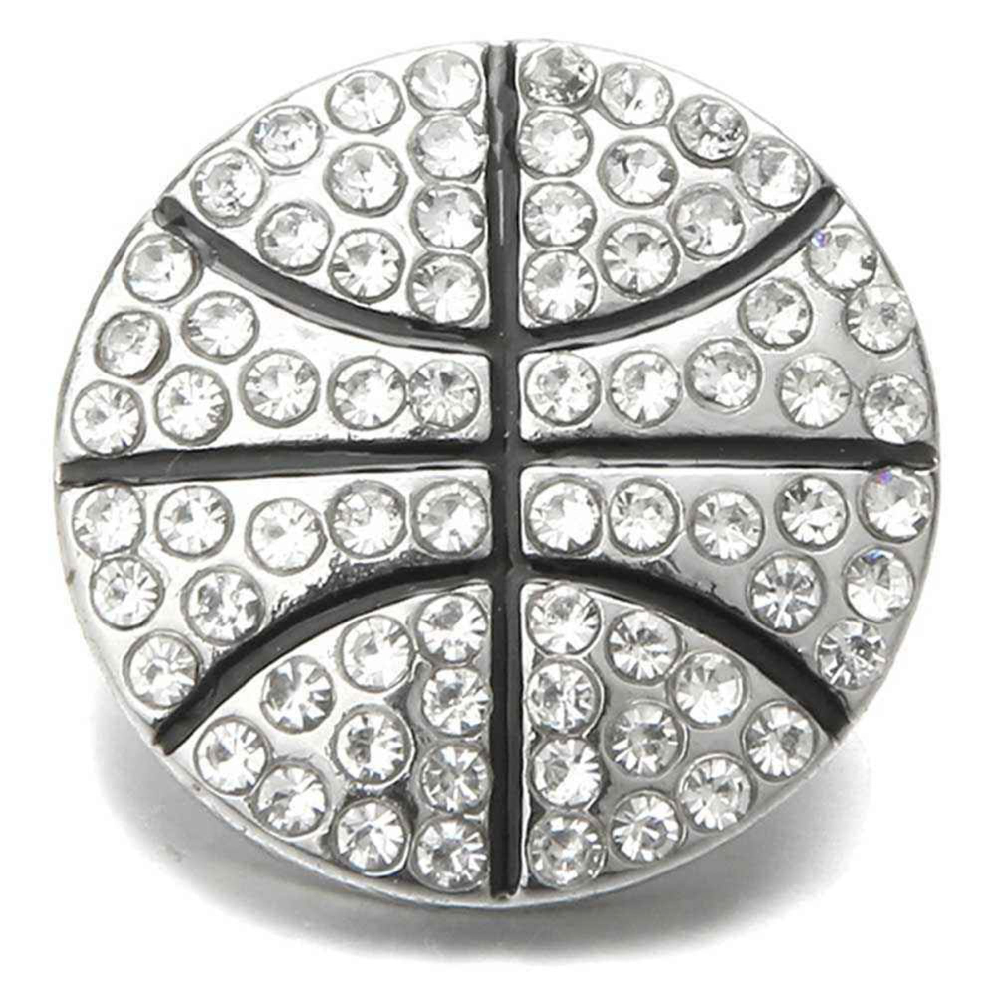 Basketball Snap - Rhinestone Covered