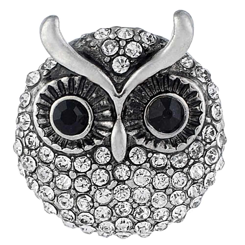 Owl Snap - Rhinestone Covered