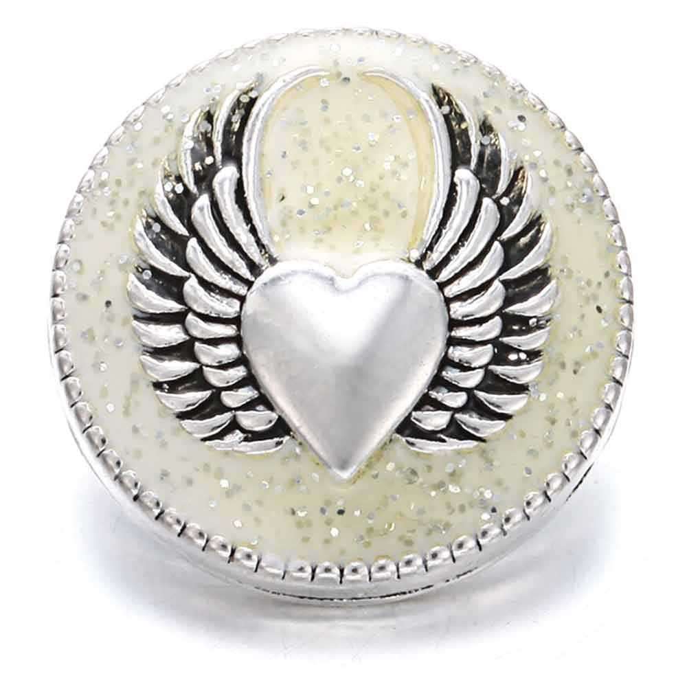 Winged Heart Snap - Pale Yellow